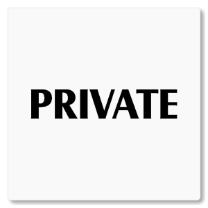 Private, 80x80mm, bílá, Nevada